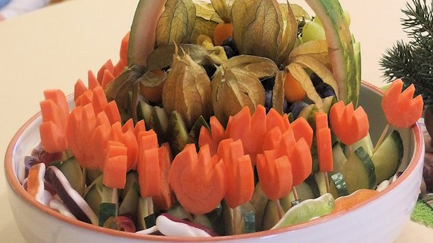 selbstgemachter Gemüseteller in der Kita